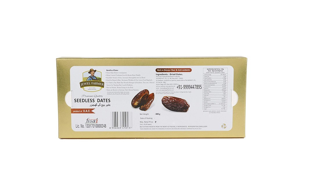 Jewel Farmer Seedless Dates    Box  400 grams